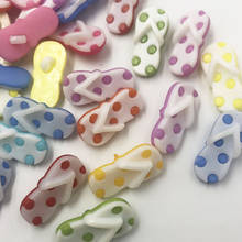 Chinelos de plástico com 100 botões misturados, 22mm, costura, artesanato, buracos traseiros pt118 2024 - compre barato