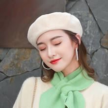 Spring Autumn Vintage Women Berets Wool Solid Color Girls Beret Hat Female Bonnet Caps Painter style hat 2024 - buy cheap