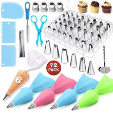 Meibum Cake Decorating Set Piping Nozzles Tips Silicone Cream Bag Pastry Scraper Converter Cupcake Dessert Baking Supplies Kit 2024 - buy cheap