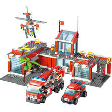 774Pcs City Fire Station Building Blocks Sets Fire Engine Fighter Truck Car DIY Creation Bricks Educational Toys for Children 2024 - buy cheap