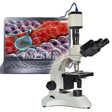 Simul - Focal 40X-1600X Medical Lab Clinic Vet Trinocular Compound Biological Microscope + USB VGA AV Digital Camera 2024 - buy cheap