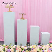 JAROWN-Accesorios de boda, estante de pastel de mesa de postre cuadrado de hierro, Fondo de boda, soporte de flores, decoración para fiesta de cumpleaños en casa 2024 - compra barato