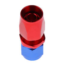 Adaptador de extremidade de mangueira de alumínio, azul & vermelho an8 de conexão reta de óleo de combustível giratório 2024 - compre barato