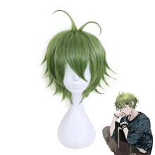 Dangan Ronpa Danganronpa Rantarou Rantaro Amami Short Green Cosplay Heat Resistant Synthetic Hair Halloween Party + Free Wig Cap 2024 - buy cheap