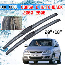 Parabrisas delantero para coche, escobillas de limpiaparabrisas con gancho U J, para Opel Corsa C Hatchback 2000, 2001, 2002, 2003, 2004, 2005, 2006 2024 - compra barato