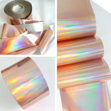 120M/Roll Holographic Transfer Foil Laser Rose Gold Nail Sticker For Design Fashion Decals Manicure Salon Tips 2024 - buy cheap