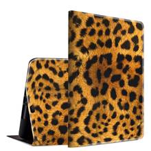 For Apple iPad Pro 11 inch Case 2018,PU Leather Folio Cover Adjustable Stand Auto Wake/Sleep Smart Protect Case-Leopard Print 2024 - buy cheap