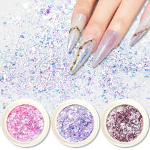 1 Box 3D Glitter Nail Flakes Hexagon Colorful Sequins UV Gel Polish Sparkling Powder Dust DIY Charm Glitter Flakes 2024 - buy cheap