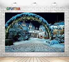 GFUITRR Christmas Photography Backdrop New Year Tree Photo Background Christ Decoration Snow Photo Booth Props 2024 - buy cheap