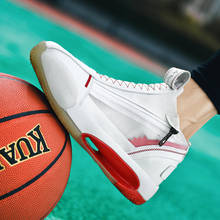 Tênis de basquete masculino branco, calçado esportivo treinamento atlético corrida 2024 - compre barato