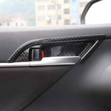 4 Pcs Car Door Interior Handle Bowl Cover Trim Frame for Toyota Camry 2018 Carbon Fiber Style 2024 - buy cheap