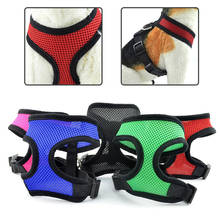 1PC Adjustable Soft Breathable Dog Harness Nylon Mesh Vest Harness For Dogs Puppy Collar Cat Pet Dog Chest Strap Leash 2024 - buy cheap