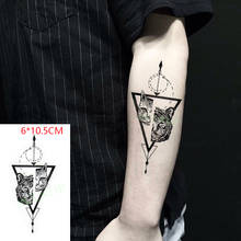 Waterproof Temporary Tattoo Sticker Cat Tiger Triangle Circle Body Art Flash Tattoo Fake Tattoo for Women Men 2024 - buy cheap