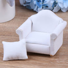 1/12 Dollhouse White Sofa with Back Cushion Mini Sofa Chair Furniture Model Toys for Doll House Decoration Miniature Accessories 2024 - buy cheap