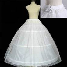 Enagua blanca con dobladillo, accesorios de boda para novia, apliques de encaje, vestido de novia 2024 - compra barato