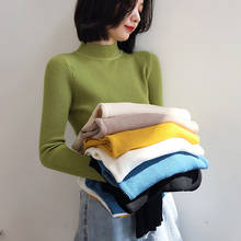 Jumper pull Femme 2020 turtleneck sweater women Tops pullovers Ladies sweater winter Female casual knit sweater Korean Black New 2024 - buy cheap