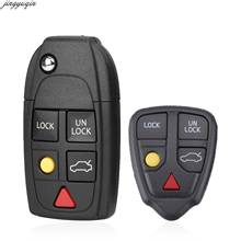 Jingyuqin 5 Buttons Flip Folding Remote Key Shell For Volvo XC70 XC90 V50 V70 S60 S80 C30 New Car Key Case Replacement Fob 2024 - buy cheap
