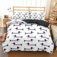 Conjunto de cama com desenho de animais, edredom e fronha, 2 ou 3 peças 2024 - compre barato