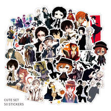 50pcs/set Bungo Stray Dogs Stickers Anime Bungo Stray Dogs Graffiti Stickers For Skateboard Suitcase Luggage Guitar Car Bike 2024 - buy cheap