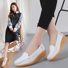 Leather Casual Mom Shoes Large Size White Shoes Wedge Soft Bottom Hospital Women's Shoes for Work Sneakers 2024 - buy cheap