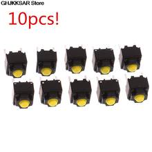 10 unidades, botón silencioso, ratón inalámbrico con cable, microinterruptor amarillo, interruptor de botón, 6x6x7,3mm 2024 - compra barato