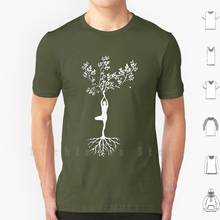 Camiseta de algodão para ioga diy, tamanho grande 6xg, ioga, relaxamento, amor, combinação, fitness, índia, emoções, aloe vera, plantas verdes 2024 - compre barato