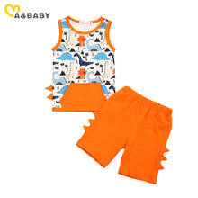 Ma&Baby 0-24M Summer Newborn Infant Baby Boy Clothes Set Cartoon Dinosaur Vest Tops Shorts Outfits Clothing Costumes 2024 - buy cheap