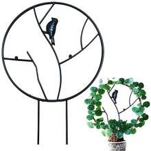 Metal redondo quadro de escalada vaso de flores suporte planta suporte interior ao ar livre à prova de ferrugem ferramenta de jardim 2024 - compre barato