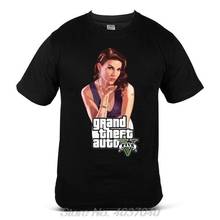 Grand Theft Auto Gta V Swag Games-Camiseta Hipster negra para hombre, Camiseta de algodón, Harajuku, nueva moda 2024 - compra barato