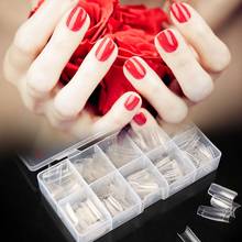 1 Box/500pcs Tips Natural Color Half Cover Fake False French Nail Art Artificial Acrylic Gel UV Manicure Set DIY 2024 - buy cheap