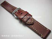 Correas de reloj de cuero genuino hechas a mano, correa de reloj suave de cuero marrón Vintage de becerro de 20mm, pulsera clásica de alta calidad 2024 - compra barato