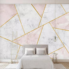 Papel de parede para parede 3d, fundo de tv com linhas de ouro geométricas, abstrato e decorativo de parede 2024 - compre barato