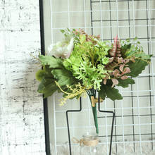 INS ветер ручной Букет искусственная Гортензия цветок украшение дома свадебный букет цветок настенный искусственный цветок 2024 - купить недорого