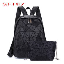Fashion New Woman Backpack Travel Large Capacity Backpacks Leather Students School Bag Multi-Function Geometric Men Laptop Bags 2024 - buy cheap