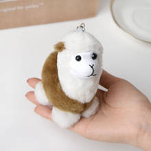Cute Cartoon Alpaca Keychain Car Doll Toy Key Chain Plush Alpaca Pendant KeyRing Bag Pendant Jewelry Best Birthday GiftK 2344 2024 - buy cheap