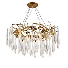 Water drop branch model room living room dining room bedroom retro country modern minimalist light luxury chandelier 2024 - buy cheap