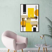 Cor modular impressão geométrica pintura da lona moderna casa decoração cartaz sala de estar parede de cabeceira arte decorativa 2024 - compre barato