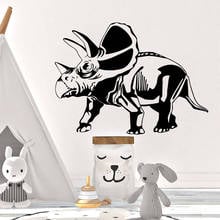 DIY Art Triceratops Removable Art Vinyl Wall Sticker Decor For Kids Room Bedroom Decoration Decal Stickers Murals Wallpaper 2024 - buy cheap