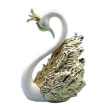 Resin Swan Statue Figurine Sculpture Ornament For Tabletop Desktop 2024 - buy cheap