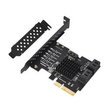 Add On Cards PCI-E SATA PCI Express SATA 3 Controller PCIE SATA HUB 5 Port SATA3 6Gbps Adapter + Low Profile Bracket for Desktop 2024 - buy cheap