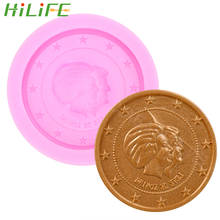 Hilife moldes redondos de silicone, para fondant, chocolate, doces, faça você mesmo, ferramenta de decoração de bolo, biscoito, moldes para confeitaria 2024 - compre barato