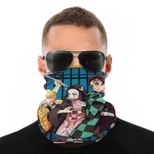 Demon Slayer: Kimetsu No Yaiba Kimetsu Magic Scarf Half Face Mask Halloween Mask Tubular Bandana Windproof Headwear Campin 2024 - buy cheap