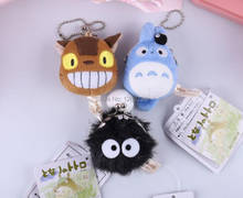 3PCS My Neighbor TOTORO Cat Bus Dust Soot 7CM Plush Coin Bag Keychain Pendant Retail 2024 - buy cheap