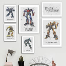 Autobots Optimus Prime Bumblebee Ironhide Nordic Posters And Prints Wall Art Canvas Painting Child Wall Pictures For Living Room 2024 - buy cheap