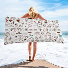 Mexican Skull Ct Cartoon Cactus Bath Towel Microfiber Travel Beach Towels Soft Quick-Dry Bath Towels for Adults Yoga Mat 2024 - buy cheap