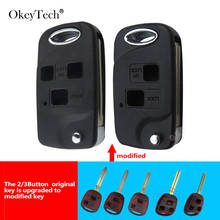 Okeytech-carcasa de llave de coche, carcasa plegable remota para Toyota Yaris, Carina, Corolla, Avensis, Avalon, Echo, Toy43, Toy47, Toy48 2024 - compra barato