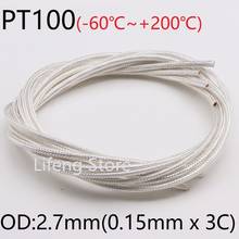 PT100 OD 2.7mm 3Cores Temperature Thermal Resistan Sensor Wire PTFE Insulated Shield Signal Cable Compensation Thermocouple Line 2024 - buy cheap