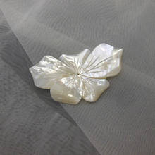 12 piezas 35x55mm blanco mar Shell flor tallada Natural Madre de la perla Shell cuentas DIY hallazgos cuenta para hacer joyas DYL0006 2024 - compra barato