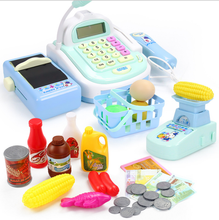 with Foods Basket Money Children Learning Education Pretend Play Set Kids Supermarket Cash Register Electronic Toys Gift 2024 - buy cheap