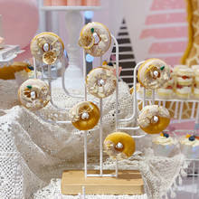 Подставки для пончиков в форме кактуса SWEETGO, белые металлические 8 крючков, стеллажи для хранения десертов, инструменты для торта, свадьбы, дня рождения, вечеринки, поставщика 2024 - купить недорого